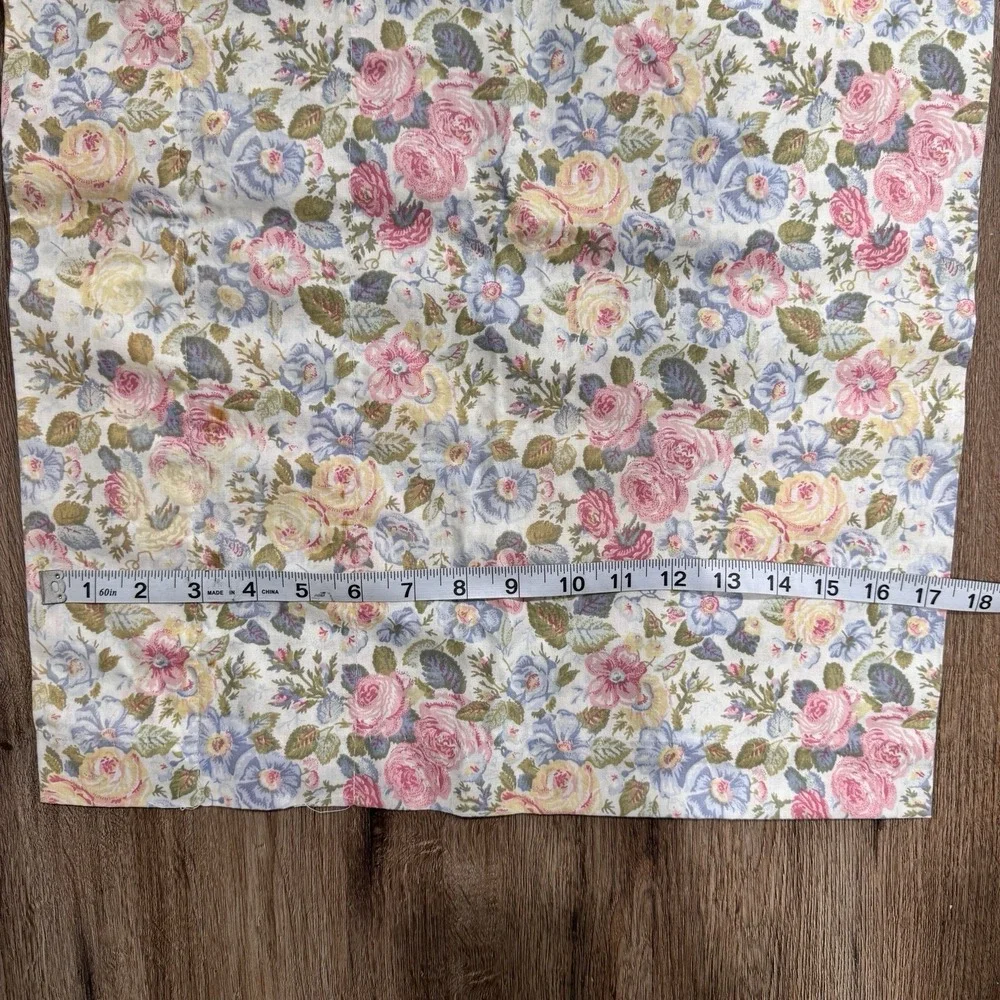 Vintage Laura Ashley Shower Curtain Floral 3 Pc Valance Cottagecore Shabby USA